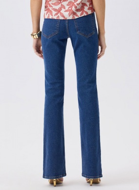 Cal�a Jeans Turmalina Boot Cut Flor de Lis - Foto 1