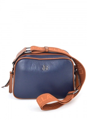 Bolsa Couro M�dia Cor Marinho Linea Bella - Foto 1