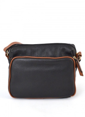 Bolsa Couro M�dia Cor Preto Linea Bella - Foto 2