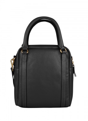 Bolsa Couro M�dia Preto Linea Bella - Foto 1
