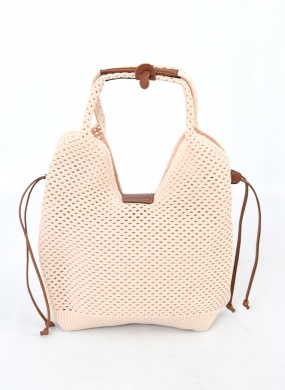 Bolsa Tricotada Cor Cru Linea Bella - Foto 2