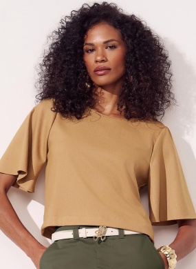 Blusa Mascavo Flor de Lis - Foto 1