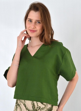 Blusa Verde Flor de Lis - Foto 2
