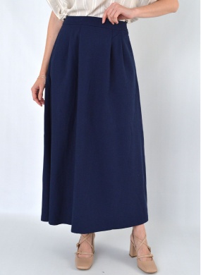 Saia Azul Maxi Midi Flor de Lis - Foto 1