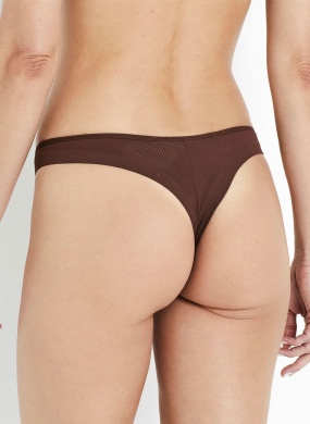 Calcinha Marrom Fio Dental Sport Deluxe Liz  - Foto 1