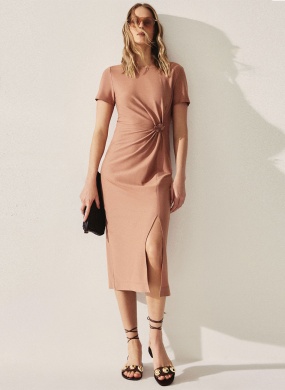 Vestido Franzido Mocha Seiki - Foto 1