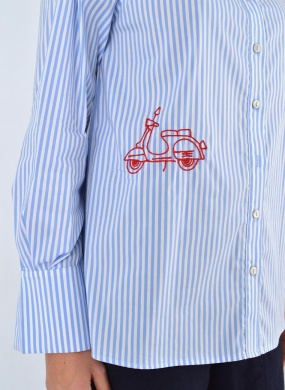 Camisa Listrada Azul Citt� - Foto 3