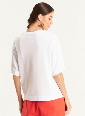 Blusa Branca Maxi B�sica Cant�o - Foto 1