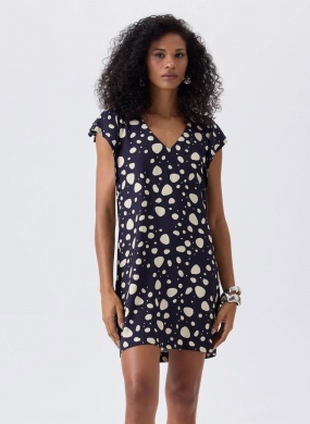 Vestido Po� Curto Flor de Lis - Foto 1