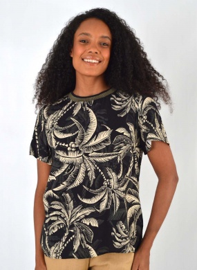 Blusa Viscose Coqueiro Preta Lez a Lez - Foto 1