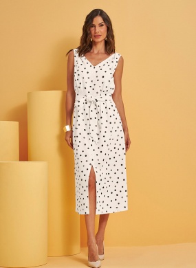 Vestido Viscolinho Po� Gatos e Atos - Foto 1