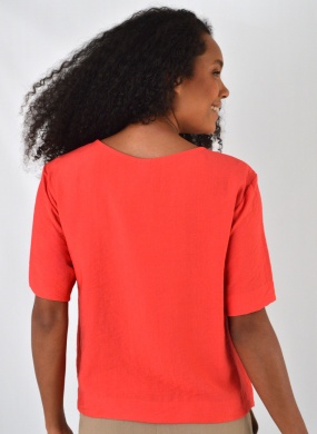 Blusa Textura Vermelho Gatos e Atos - Foto 3