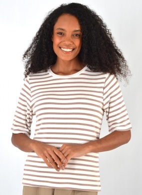 Blusa Globe Listrada Fendi Em Malha De Viscose  - Foto 2