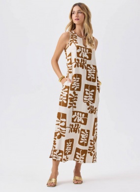 Vestido Estampa Folhas Flor de Lis - Foto 5