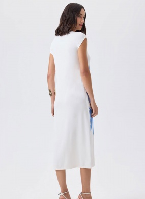 Vestido Midi Flor de Lis Off White - Foto 7