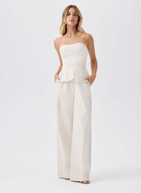 Conjunto Corset Pantalona Linho Flor de Lis - Foto 2