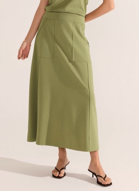 Saia Midi Verde Stroke  - Foto 1