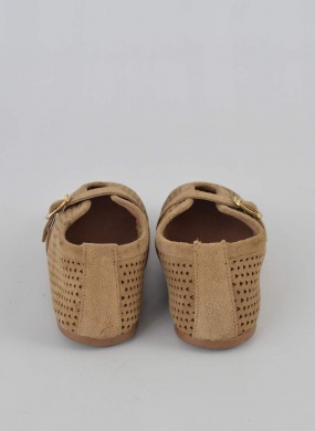 Sapatilha Couro Camur�a Camel Corte a laser 5� Espa�o - Foto 2