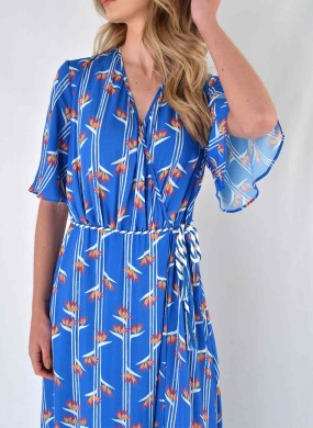 Vestido Ch� Estampado Transpassado Lez a Lez - Foto 2