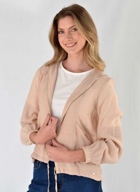 Jaqueta Crepe de Viscose Sepia Declari - Foto 1