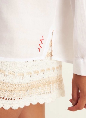 Camisa voil over com top lastex branco cant�o - Foto 3
