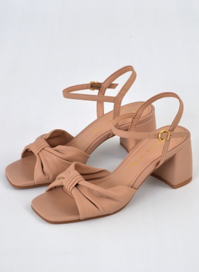 Sand�lia Creme Couro Tabita - Foto 1