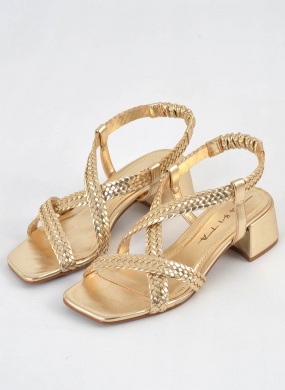 Sand�lia Ouro Tabita - Foto 1
