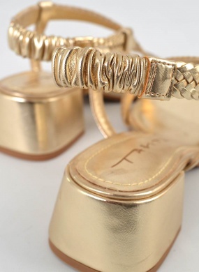 Sand�lia Ouro Tabita - Foto 3