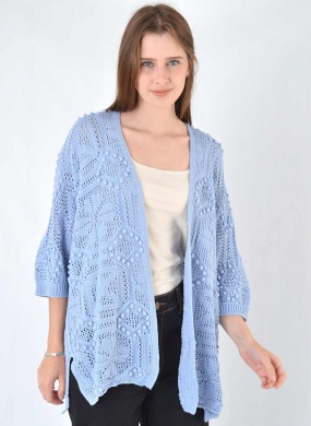 Kimono Azul Malhas Gida - Foto 1