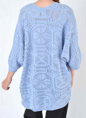 Kimono Azul Malhas Gida - Foto 3