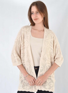 Kimono Cru Malhas Gida - Foto 1