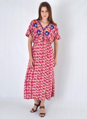 Vestido Bordado Estampa Tempos Cant�o - Foto 2