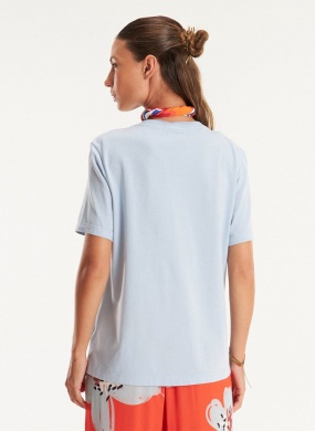 T-shirt Bordada Azul Claro Cant�o - Foto 4