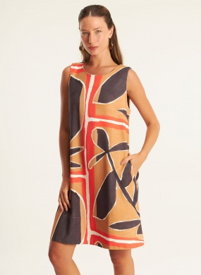 Vestido Curto Estampa Ef�mera Cant�o - Foto 4