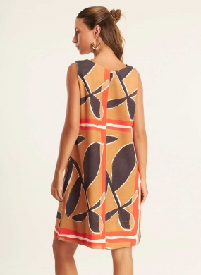 Vestido Curto Estampa Ef�mera Cant�o - Foto 5