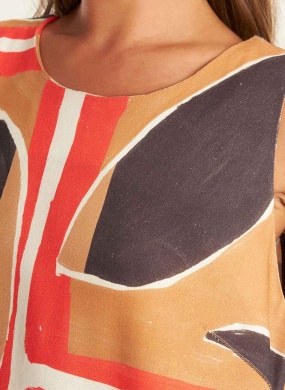 Vestido Curto Estampa Ef�mera Cant�o - Foto 6