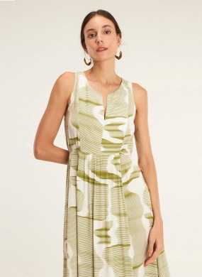 Vestido Longo Estampa Compasso Cant�o - Foto 7
