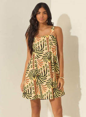 Vestido Curto Al�as Estampado Lez a Lez - Foto 5