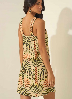 Vestido Curto Al�as Estampado Lez a Lez - Foto 7