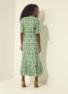 Vestido Estampado Transpassado Lez a Lez - Foto 3