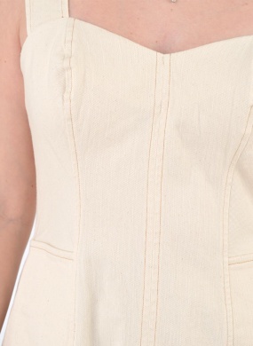 Vestido Sarja Natural Gatos e Atos - Foto 3