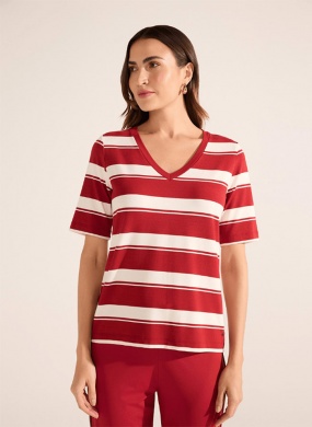 Blusa Coppola Vermelho Listrada Stroke  - Foto 1