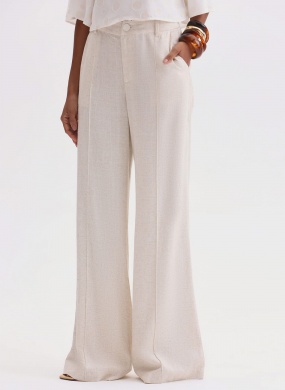 Cal�a Pantalona Linho Flor de Lis - Foto 1