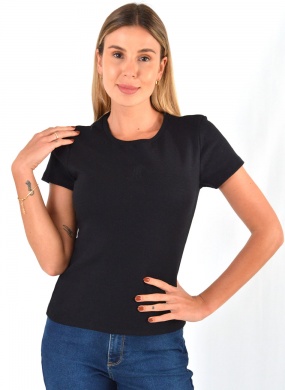 Blusa Preto Flor de Lis - Foto 1