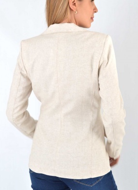Blazer em Linho Cor Petra Natural Trappiche - Foto 3