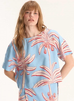 Blusa Linho Estampa Jardim de Tamara  - Foto 2