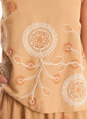 Conjunto Linho Bordado Sol Cant�o - Foto 4