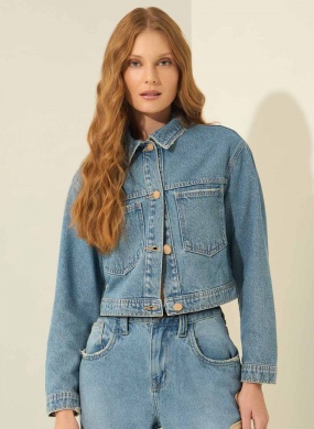 Jaqueta Jeans Maxi Patch Lez a Lez - Foto 1