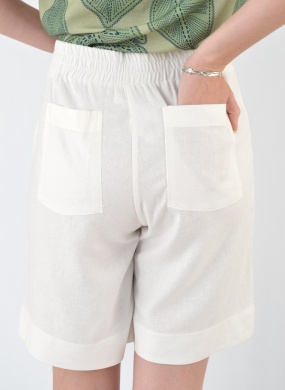 Bermuda Viscolinho Delamo Off White - Foto 4