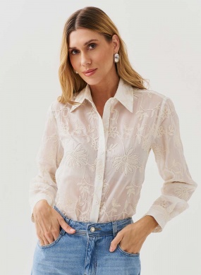 Camisa Bordada Off White Innocence - Foto 3